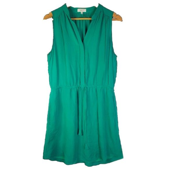 Babaton 100% Silk Green Sleeveless Dress - Picture 1 of 14
